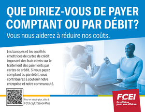 QUE DIRIEZ-VOUS DE PAYER COMPTANT OU PAR DÉBIT ? - GRAND FORMAT