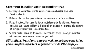 FCEI DÉCALQUE MEMBRE - PAS DE NOMBRE D'ANNÉES PRÉCIS